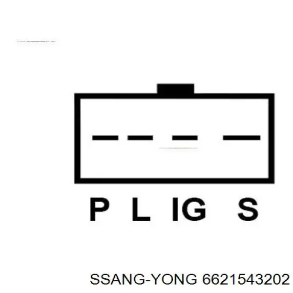 Alternador del motor Ssang Yong 6621543202 precio, desde 182,90 EUR