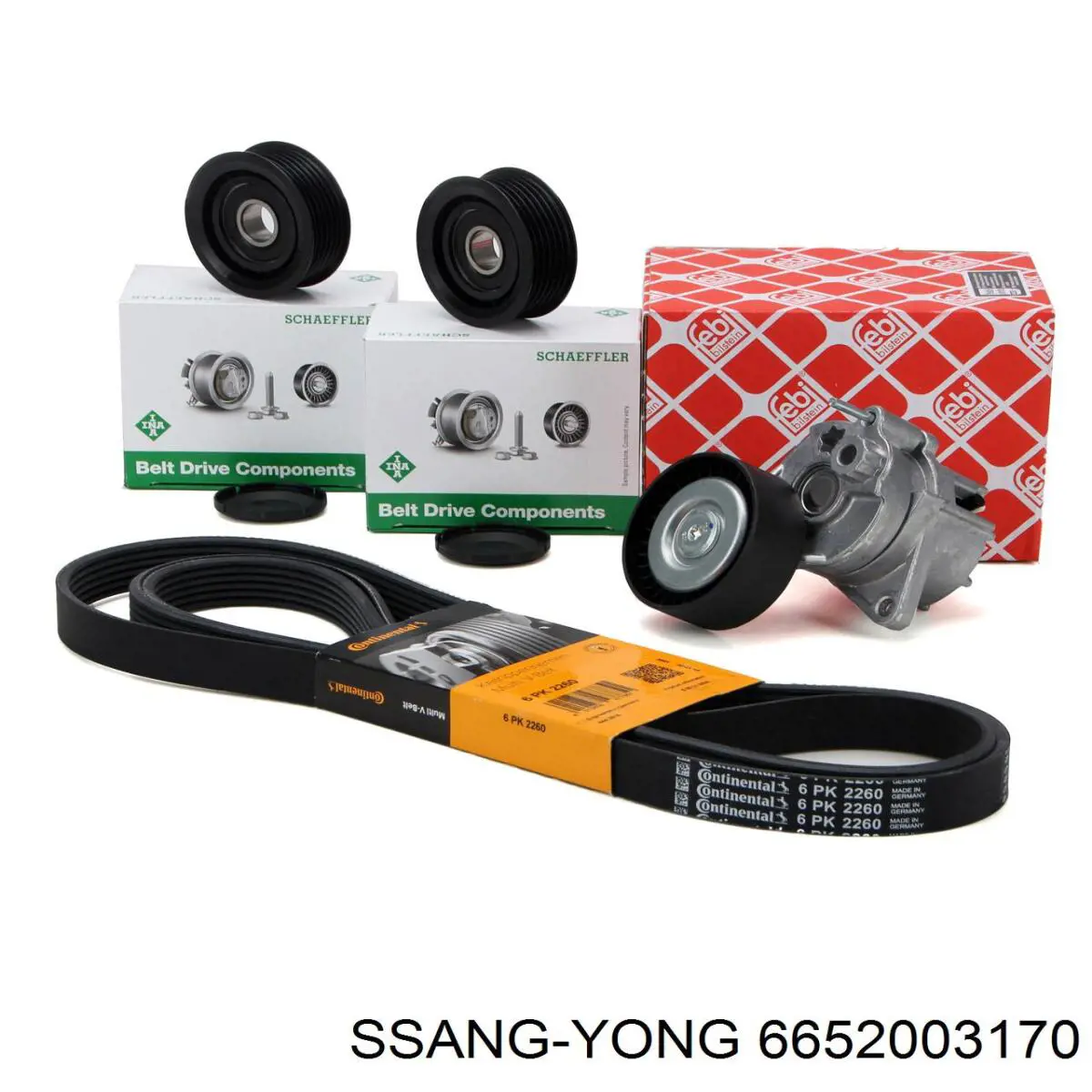 Comprar 6652003170 Ssang Yong Polea inversión/guía, correa poli V