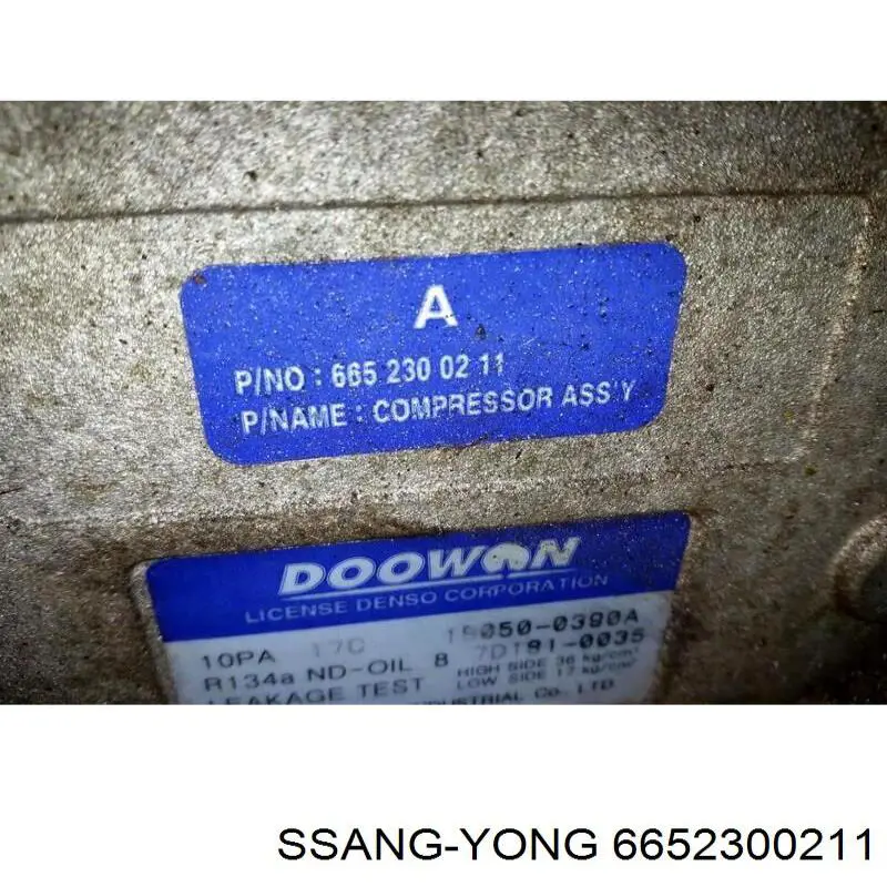 Compresor de aire acondicionado coche para SsangYong Rodius 