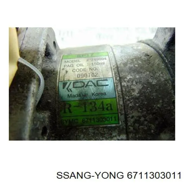 Compresor de aire acondicionado coche para SsangYong Actyon 