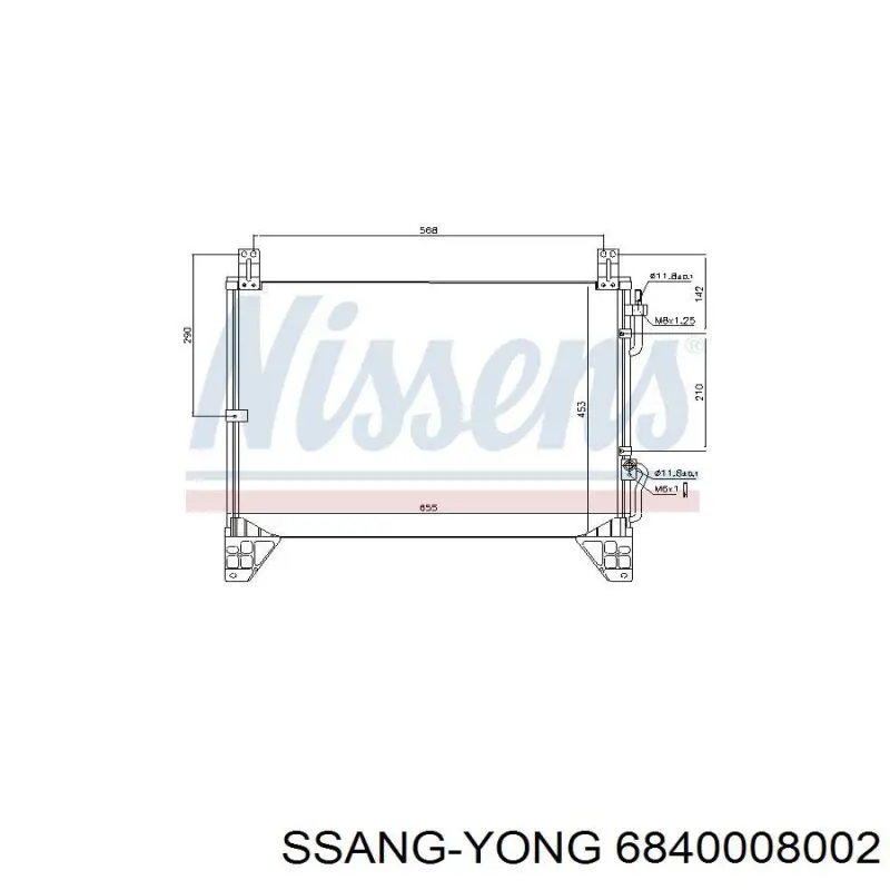 Aire acondicionado capacitor Ssang Yong 6840008002 precio, desde 88,57 EUR