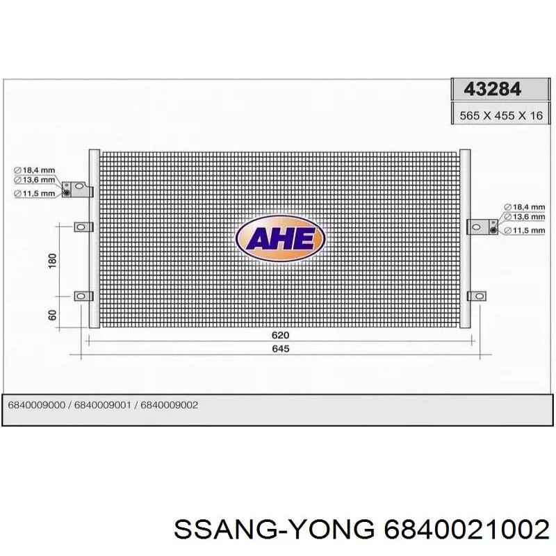 Condensador aire acondicionado SsangYong Rodius 