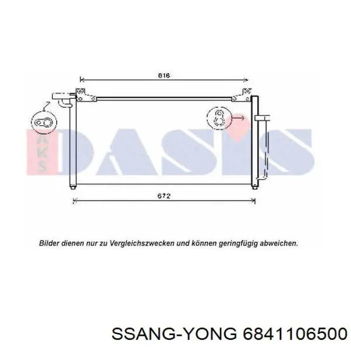 Aire acondicionado capacitor Ssang Yong 6841106500 precio, desde 79,86 EUR