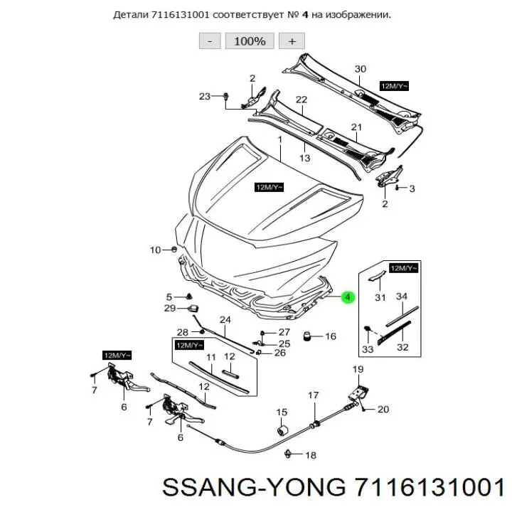 Comprar Aislamiento del Capó SsangYong Actyon  CJ