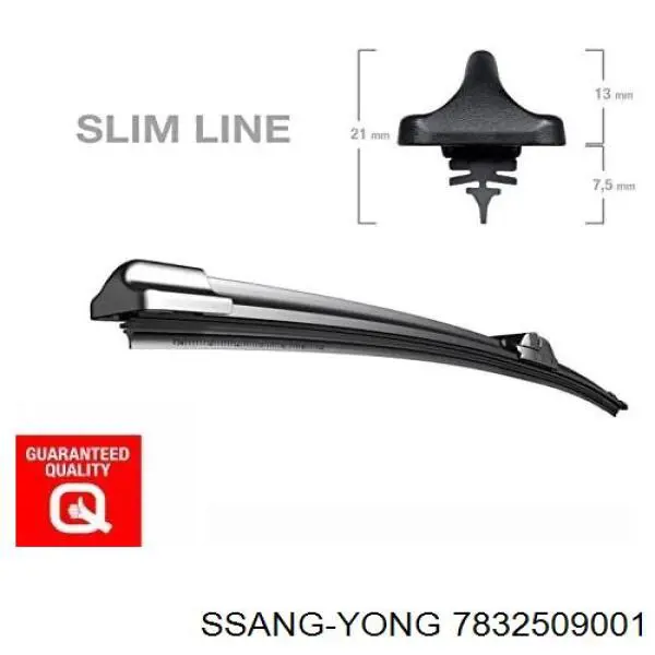 Comprar 7832509001 Ssang Yong Escobilla del limpiaparabrisas del lado del pasajero