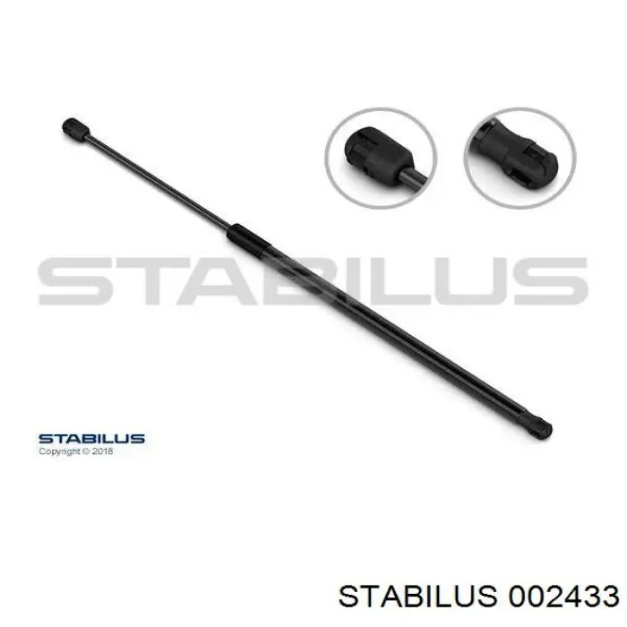 Muelle neumático de capó de motor Stabilus 002433