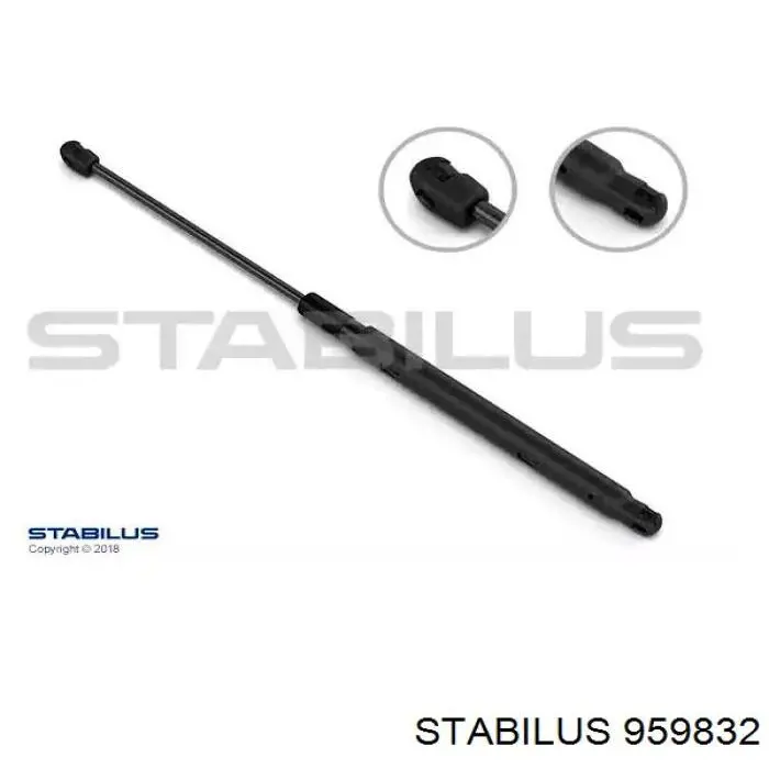959832 Stabilus Amortiguador de capó izquierdo