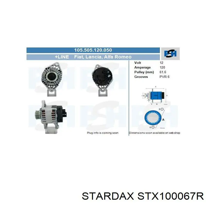 STX100067R Stardax alternador