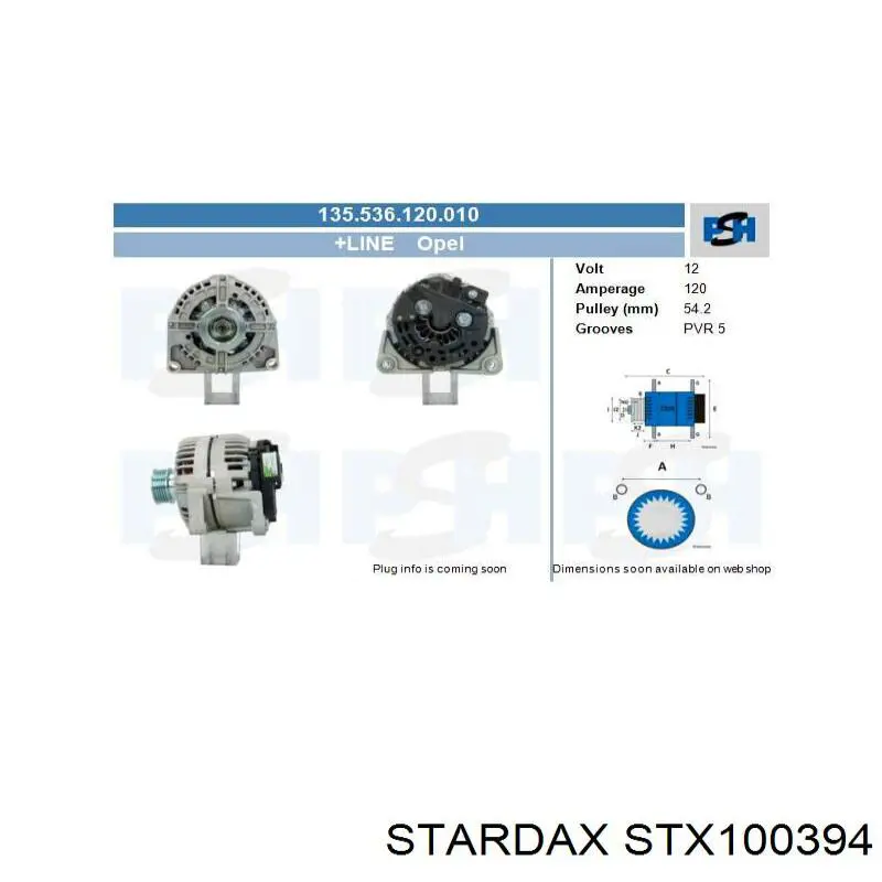 STX100394 Stardax alternador