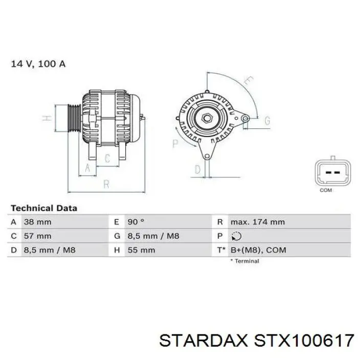 STX100617 Stardax alternador