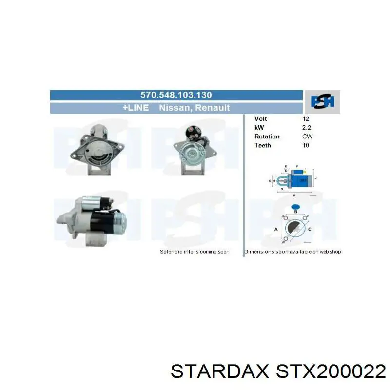 STX200022 Stardax motor de arranque