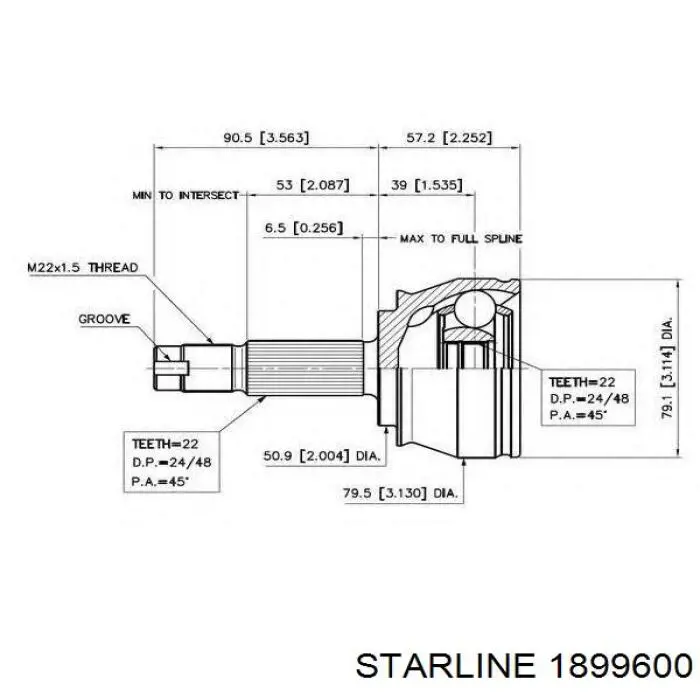 Junta homocinética exterior delantera Starline 1899600 precio, desde 39,14 EUR