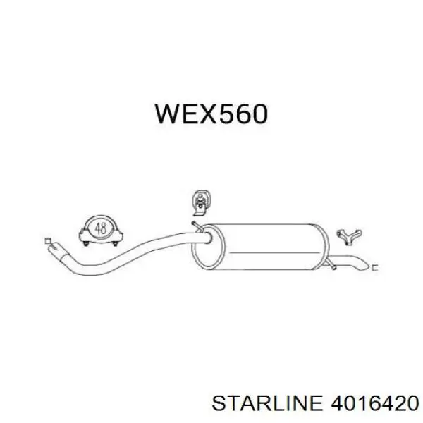 Comprar 4016420 Starline Silenciador central
