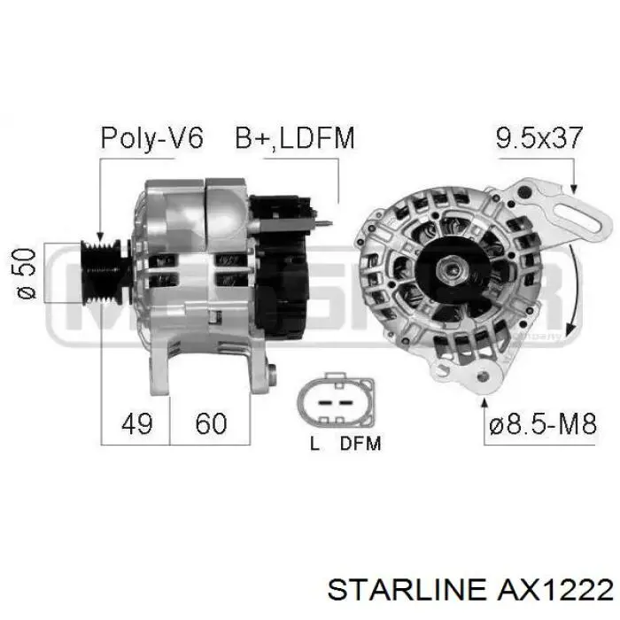 Alternador Volkswagen Caddy 4 SAB, SAJ