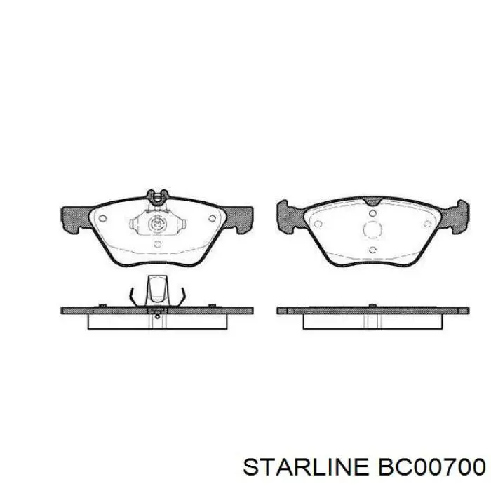 BC 00700 Starline zapatas de frenos de tambor traseras