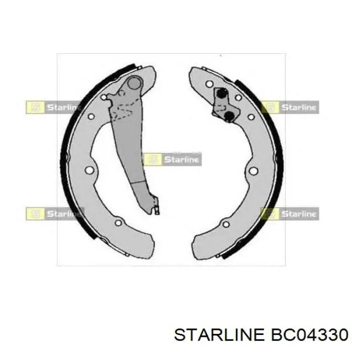 BC04330 Starline zapatas de frenos de tambor traseras