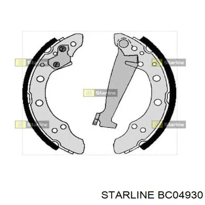 BC 04930 Starline zapatas de frenos de tambor traseras