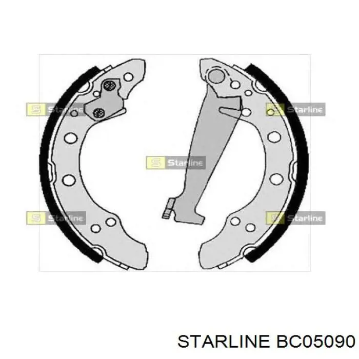 BC05090 Starline zapatas de frenos de tambor traseras