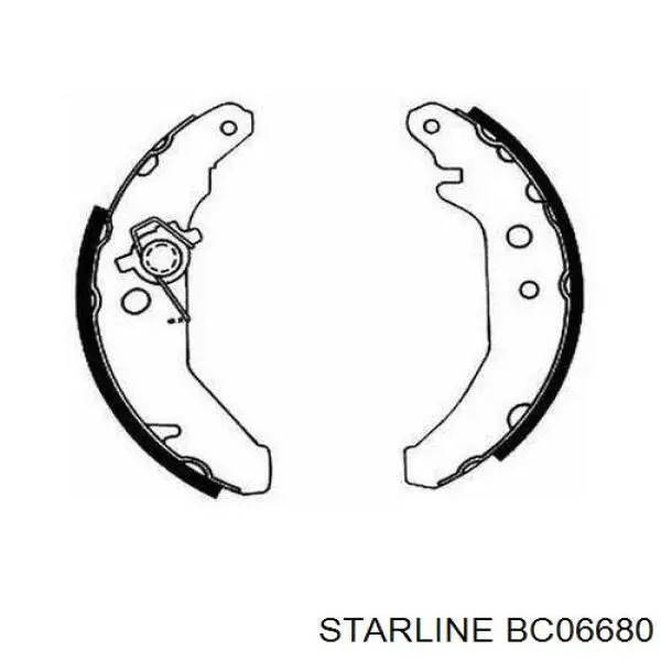 BC 06680 Starline zapatas de frenos de tambor traseras