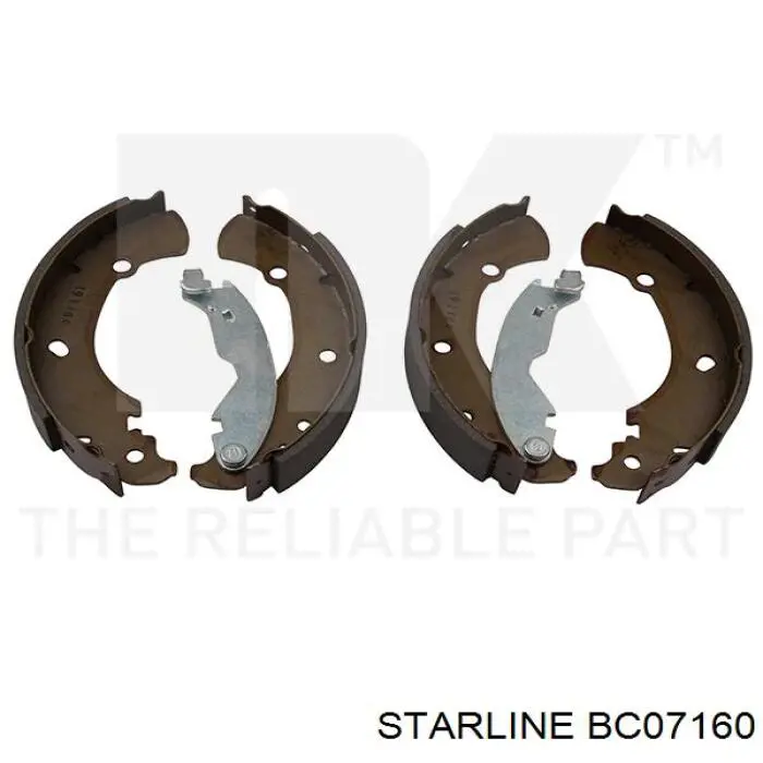 BC07160 Starline zapatas de frenos de tambor traseras