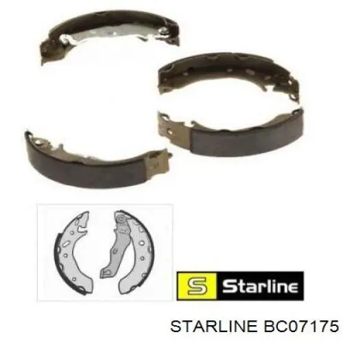 BC 07175 Starline zapatas de frenos de tambor traseras