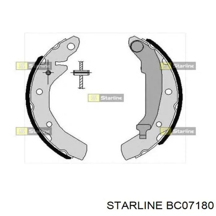 BC07180 Starline zapatas de frenos de tambor traseras