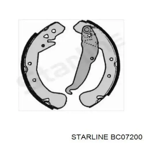 BC07200 Starline zapatas de frenos de tambor traseras