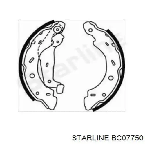 BC 07750 Starline zapatas de frenos de tambor traseras
