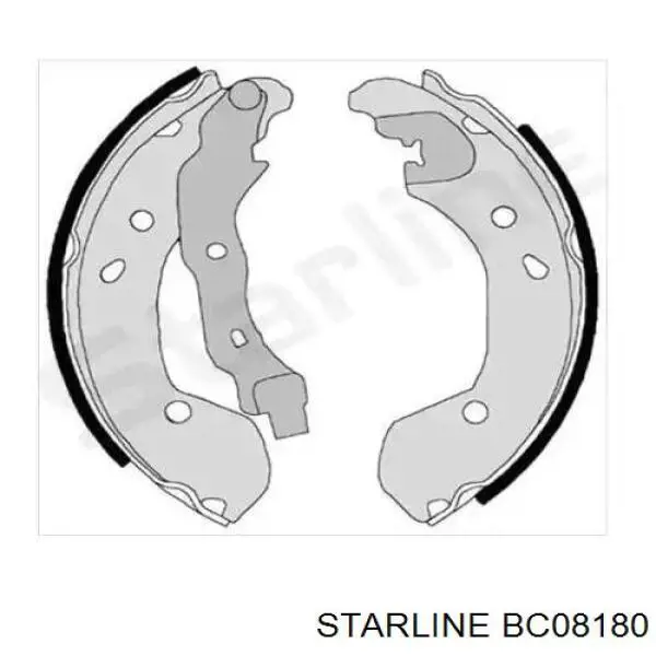 BC08180 Starline zapatas de frenos de tambor traseras