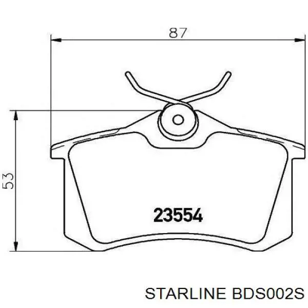BDS002S Starline Pastillas freno traseras