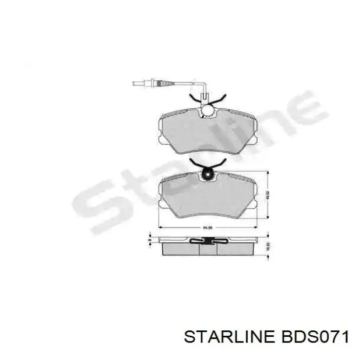 BDS071 Starline pastillas de freno delanteras