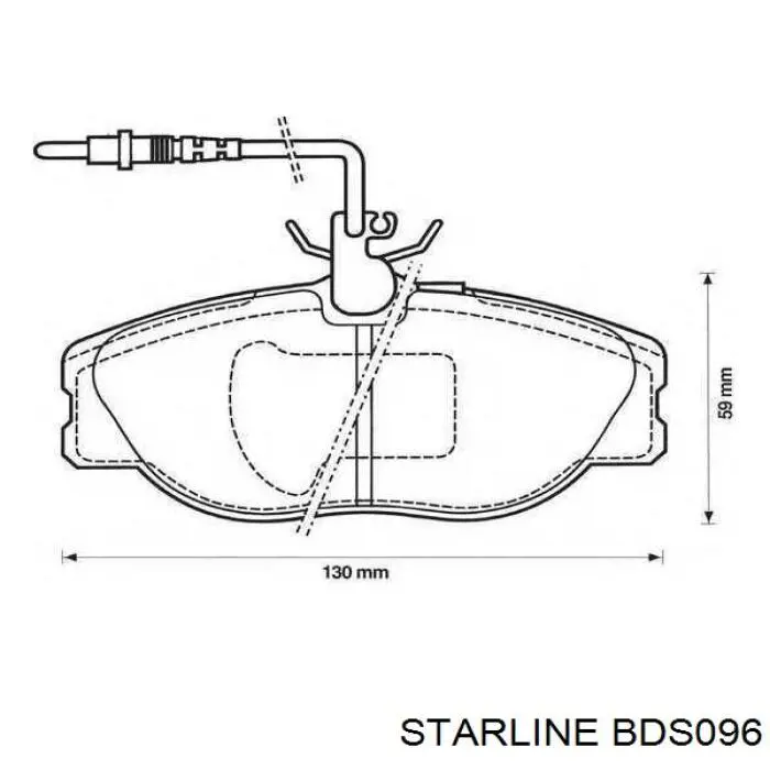 BDS096 Starline pastillas de freno delanteras
