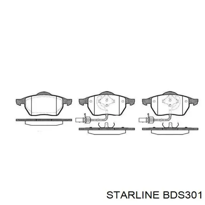 BDS301 Starline pastillas de freno delanteras