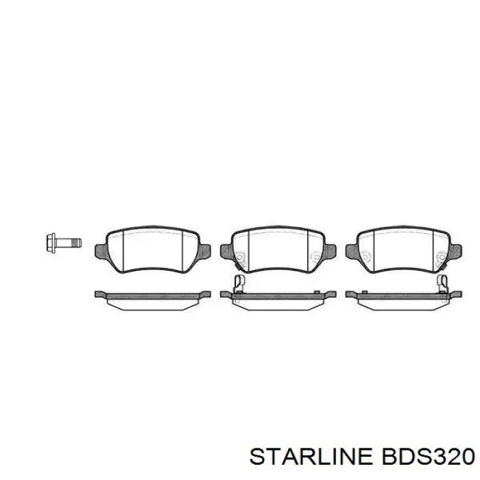 BDS320 Starline Pastillas freno traseras
