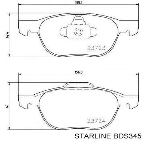BDS345 Starline Pastillas delanteras