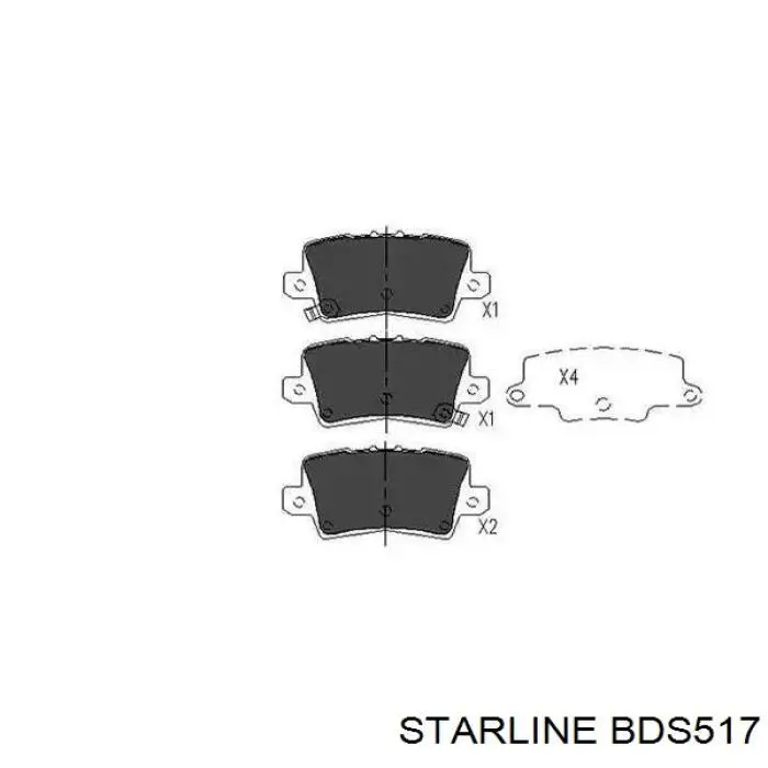 BD S517 Starline pastillas de freno traseras