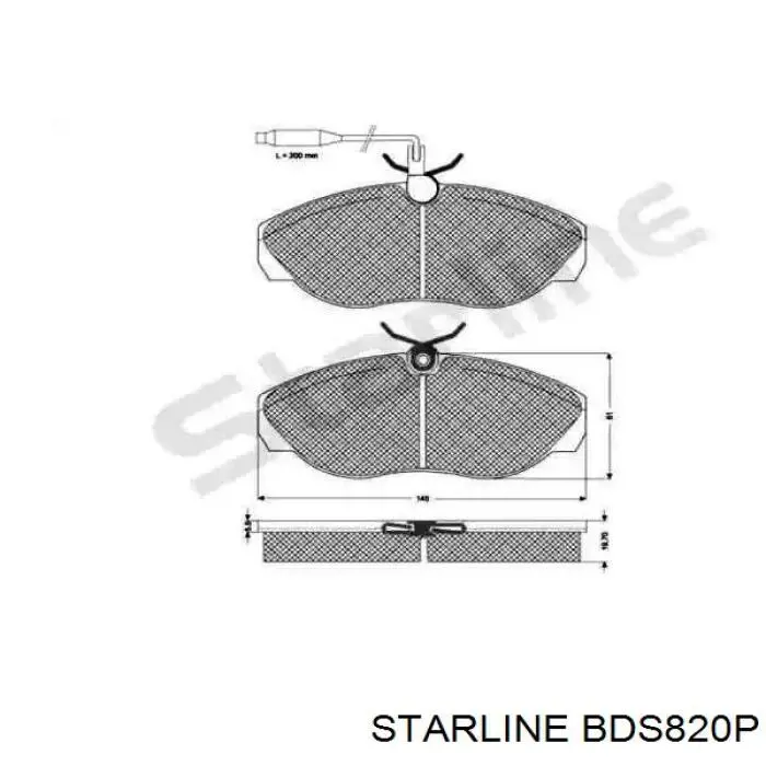 BDS820P Starline pastillas de freno delanteras