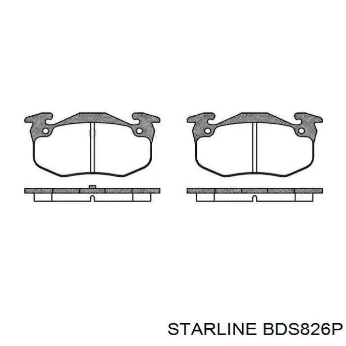 Pastillas de freno traseras BDS826P Starline