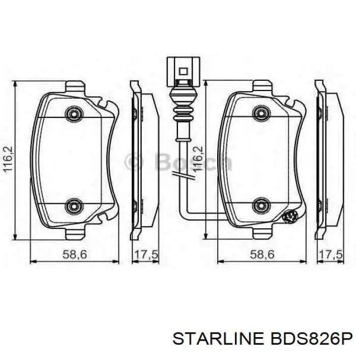 Pastillas traseras Starline BDS826P
