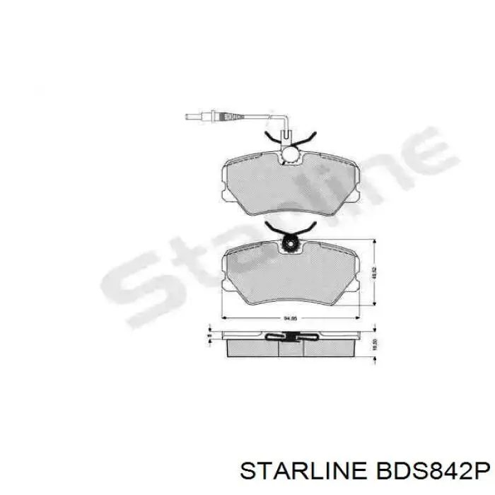 Comprar BDS842P Starline Pastillas delanteras de freno