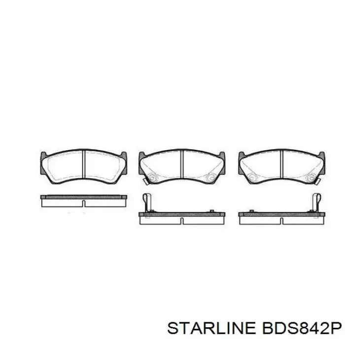 Pastillas de freno BDS842P Starline
