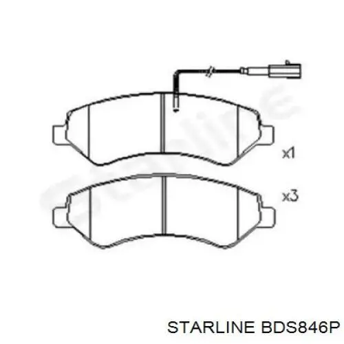 BD S846P Starline pastillas de freno traseras