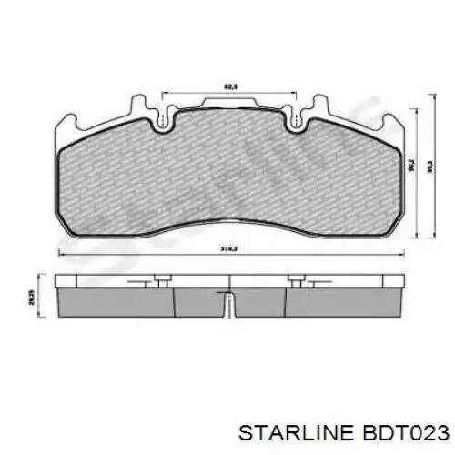 BD T023 Starline pastillas de freno delanteras