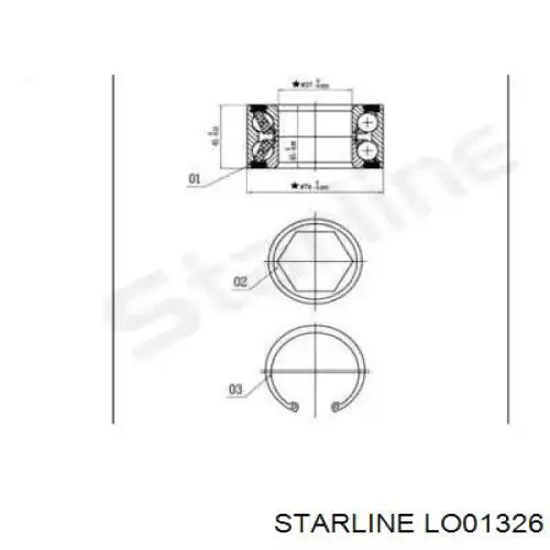 LO01326 Starline cojinete de rueda trasero