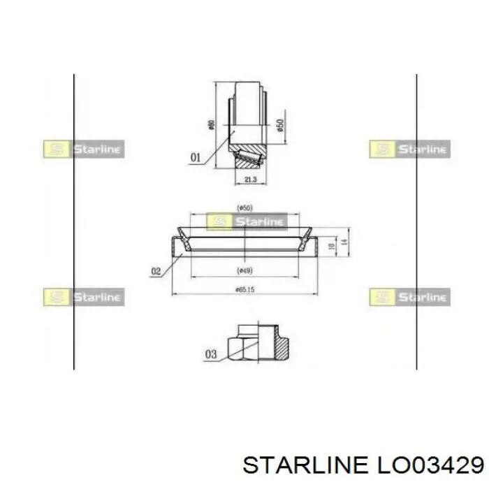 LO03429 Starline cojinete de rueda trasero