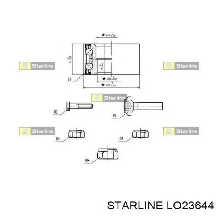 LO23644 Starline Buje de rueda trasero