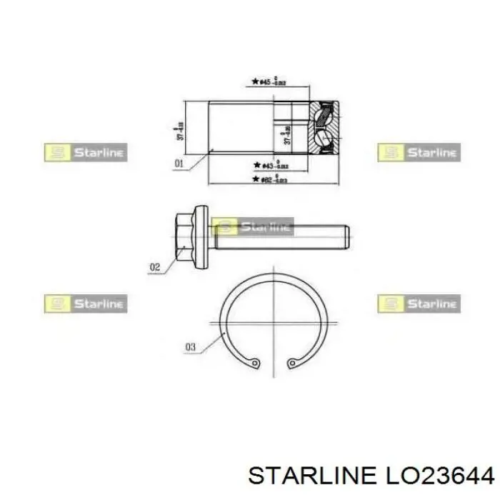 Buje de rueda Starline LO23644 precio, desde 40,21 EUR