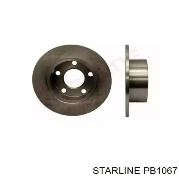 Disco de freno trasero PB1067 Starline
