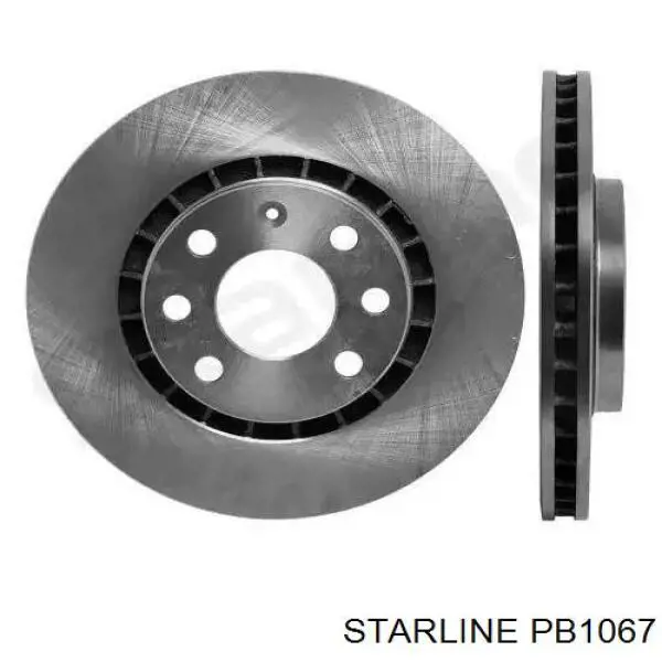 Disco de freno trasero PB1067 Starline