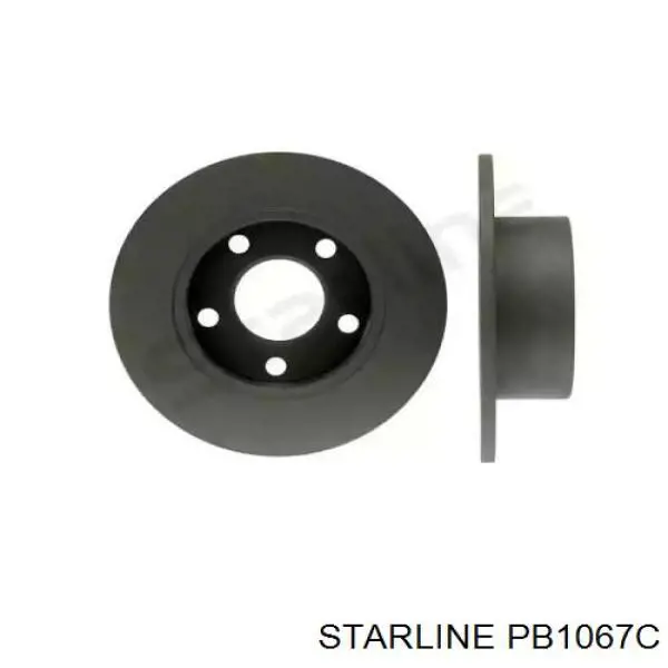 PB 1067C Starline disco de freno trasero